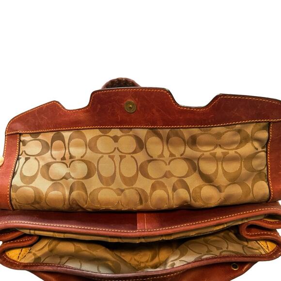 Rare Vintage Limited Edition Coach Burgundy Studded Expandable Soho Satchel 9642 - Picture 12 of 14